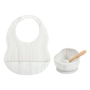 Colorful Silicone Feeding Set for Babies: Bib, Plate, Bowl & Spoon