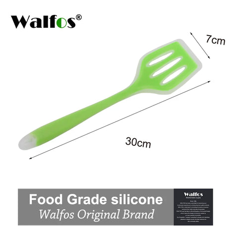WALFOS Nonstick Silicone Slotted Turners Pot Shovel Cooking Spatula  Fried Shovel Flexible Silicone Frying Pan Turner Spatula