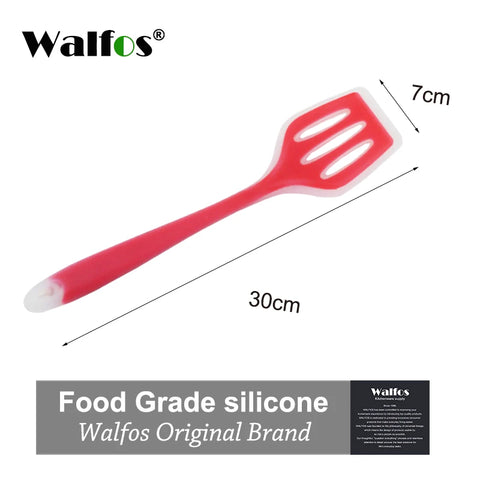 WALFOS Nonstick Silicone Slotted Turners Pot Shovel Cooking Spatula  Fried Shovel Flexible Silicone Frying Pan Turner Spatula
