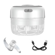 "Effortlessly mash garlic with the Mini USB Wireless Electric Garlic Masher. Compact, rechargeable, and easy to use, this kitchen tool saves you time and adds convenience, making garlic preparation quick and mess-free."

