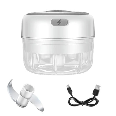 "Mini USB wireless electric garlic masher for quick and effortless garlic mashing, compact and rechargeable for easy kitchen use."

