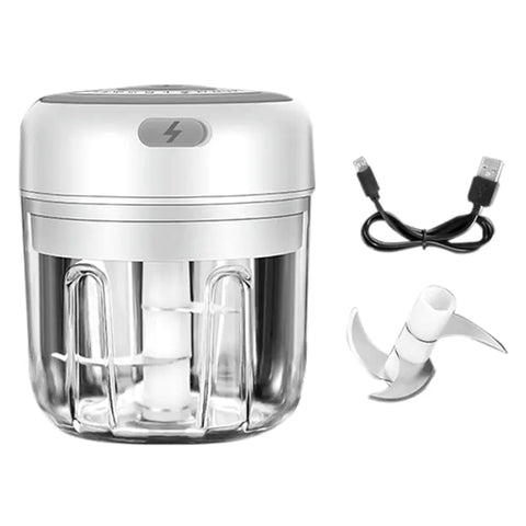 "Effortlessly mash garlic with the Mini USB Wireless Electric Garlic Masher. Compact, rechargeable, and easy to use, this kitchen tool saves you time and adds convenience, making garlic preparation quick and mess-free."

