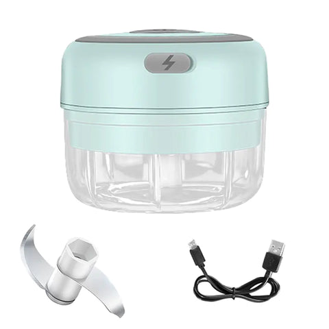 "Effortlessly mash garlic with the Mini USB Wireless Electric Garlic Masher. Compact, rechargeable, and easy to use, this kitchen tool saves you time and adds convenience, making garlic preparation quick and mess-free."

