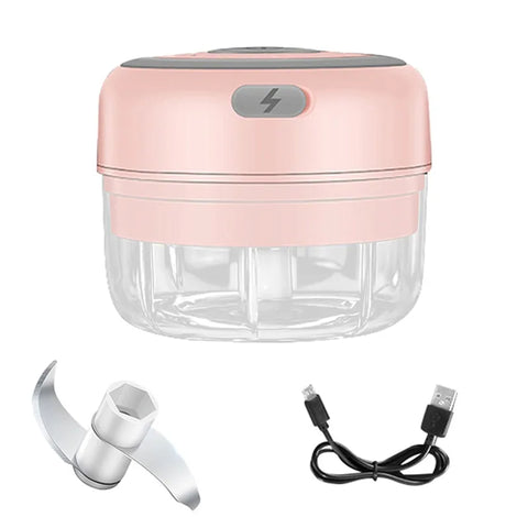 "Effortlessly mash garlic with the Mini USB Wireless Electric Garlic Masher. Compact, rechargeable, and easy to use, this kitchen tool saves you time and adds convenience, making garlic preparation quick and mess-free.

