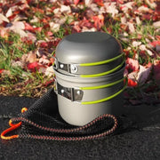 Ultralight Camping Pots Cookware Set Portable Outdoor Camp Cooking Tableware for Hiking Trekking Picnic Fishing Mountaineering