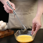 Kitchen Stainless Steel Whisk Hand Pressure Semi-automatic Egg Beater Self Turning Cream Mixer Baking Accessories