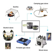 Ultralight Camping Pots Cookware Set Portable Outdoor Camp Cooking Tableware for Hiking Trekking Picnic Fishing Mountaineering