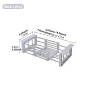Scalable Stainless Steel Kitchen Utensils, Vegetable Sink, Drainage Basket, Adjustable and Expandable