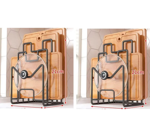 Rack Shelf Stand Multi Layer Space Saving Rustproof Cutting Board Practical Kitchen Organizer Pot Lid Holder Iron Art Home WF