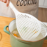 Home Kitchen Leaky Spoon Large Multi-Purpose Fishing Noodle Long Handle Non-Slip Round Strainer Drainer Eco-Friendly