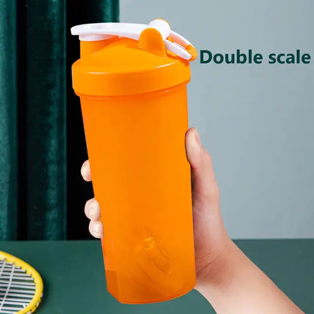 600ml Portable Protein Powder Shaker Bottle